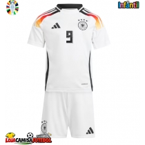 Camisa de Futebol Alemanha Niclas Fullkrug #9 Equipamento Principal Infantil Europeu 2024 Manga Curta (+ Calças curtas)